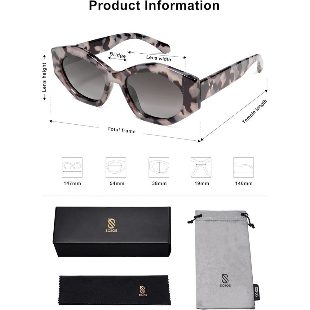 Polygon Hexagonal Polarized Sunglasses Uv400 Prot… - image 5